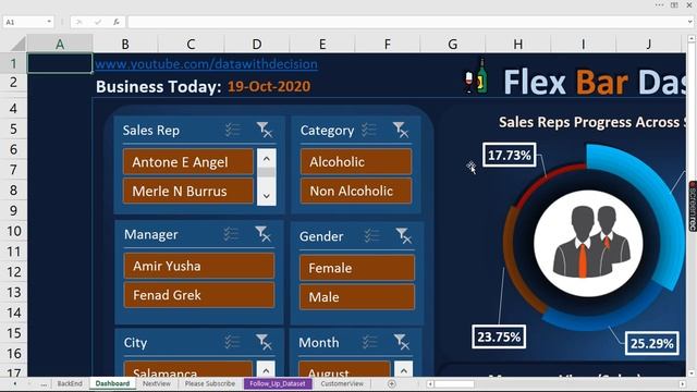 Easy and Interactive Excel Dashboard | Part-2| Create Excel Search Bar (Advanced Excel dashboard) смотреть онлайн