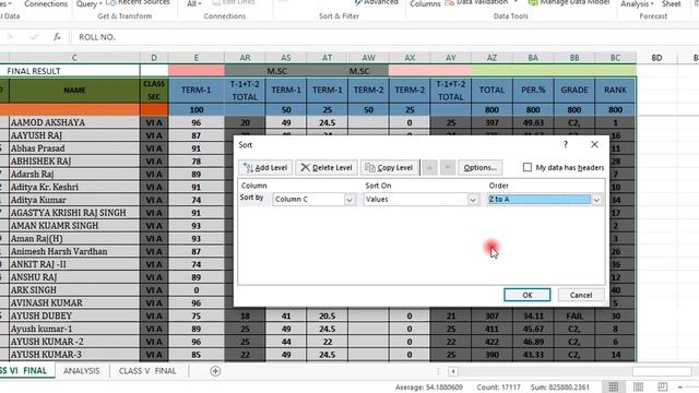 COMPUTER - CLASS - 7 , EXCEL AS DATABASE CHAP- 2( 13 TH PART) BY SANJAY SHARMA,SORTING DATA смотреть онлайн
