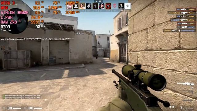 CS:GO | Athlon 3000G + Radeon VEGA 3 OC смотреть онлайн