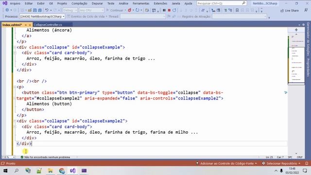 Bootstrap 5 (Collapse) no ASP.Net MVC .Net 6. Visual Studio 2022 Vídeo 13 смотреть онлайн