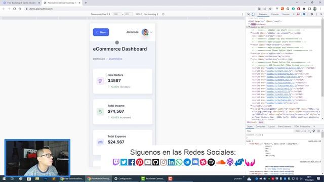 PLANTILLA DE ADMINISTRACIÓN GRATIS QUE USA BOOTSTRAP 5 смотреть онлайн