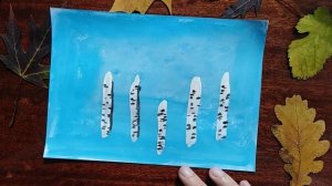 Рисуем деревья ватными палочками. Как нарисовать березу