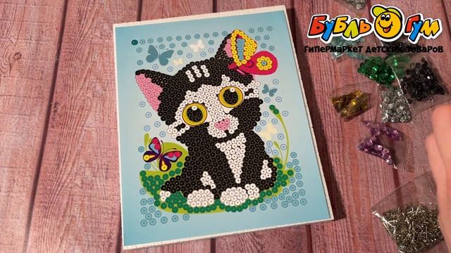 Картина из пайеток LORI Волшебный блеск Мечтающий котенок смотреть онлайн