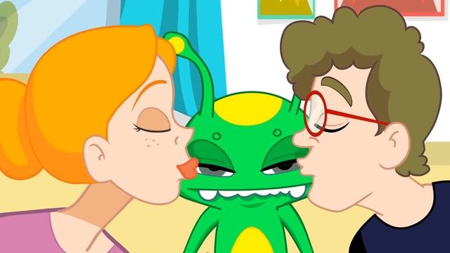 Groovy el Marciano canta canciones infantiles - Bebe Tiburon + Las ruedas del Autobus смотреть онлайн