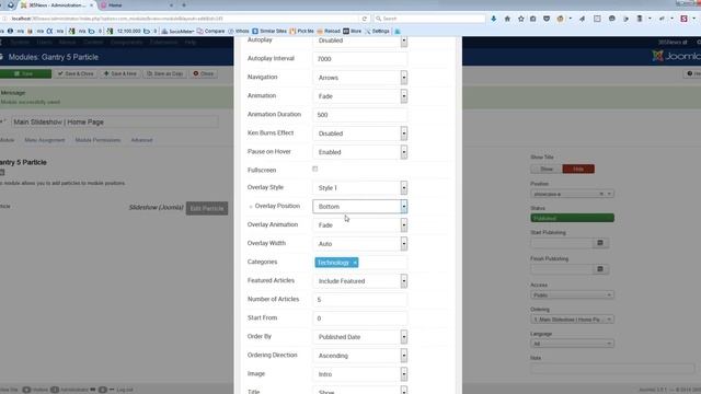 Gantry 5 - "Slideshow (Joomla)" Particle (365News) смотреть онлайн