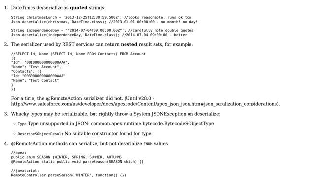 What are the different capabilities between the @RemoteAction serializer and JSON.serialize? смотреть онлайн