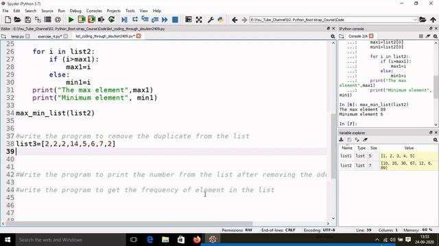 #29| Python List Exercises | Python Tutorials |Lists in Python - Solved Problems смотреть онлайн