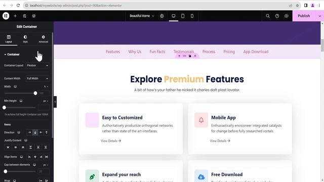 In-Page Sticky Horizontal Navbar "Reveals While Scrolling Down" | Elementor Wordpress tutorial смотреть онлайн