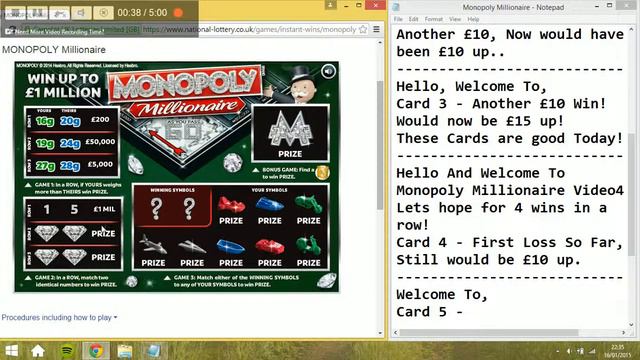 Monopoly Millionaire £5 Online Scratch Card #5 смотреть онлайн