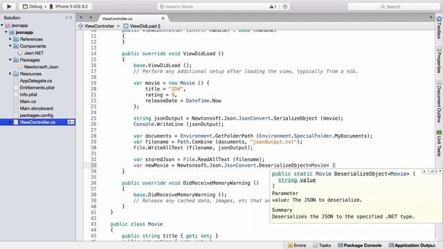 13#5 How to Read JSON in Xamarin iOS смотреть онлайн