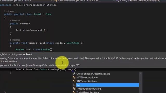 C# Tutorial - Multi-color Flashing (Label, Button & TextBox) смотреть онлайн