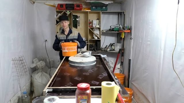 Как сделать кухонную столешницу из бетона. Часть I. Concrete countertop diy. смотреть онлайн