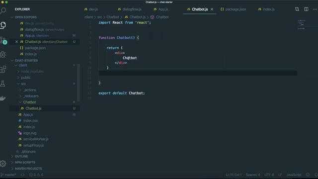 Chatbot Clone #5 Start dealing with Front-End ( Dialogflow, React Project , MERN Stack ) смотреть онлайн