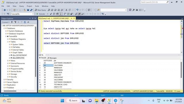 2. SQL Select Distinct Statement | Hindi Tutorial | Gliese Technologies смотреть онлайн