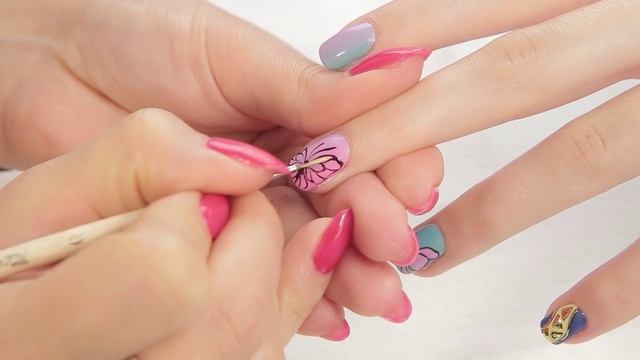 Экспресс-дизайн гель-лаком, гель-краской и глиттером. Градиент, фольга, бант. Компания Виктори смотреть онлайн