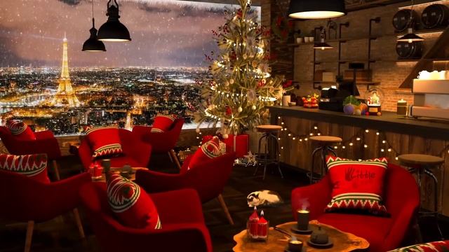 Париж Новогоднее кафе фоновая музыка смотреть онлайн
