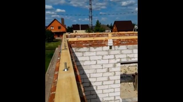 Мауэрлат на кирпичной стене.Mauerlat on a brick wall смотреть онлайн