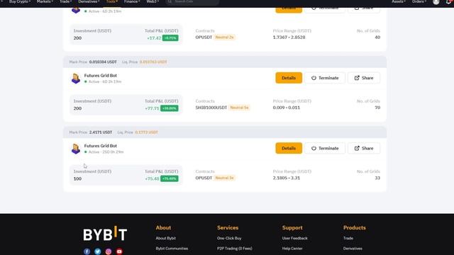 ربح 75 دولار من بوت تداول بـ 100 دولار | Bybit Trading Bot смотреть онлайн