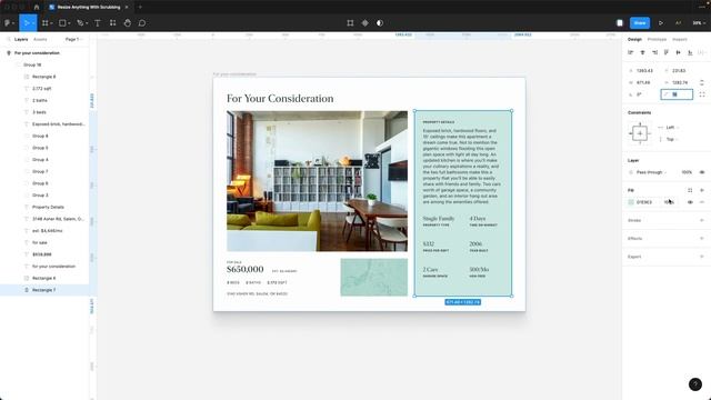 Resize any layer property with scrubbing in Figma смотреть онлайн