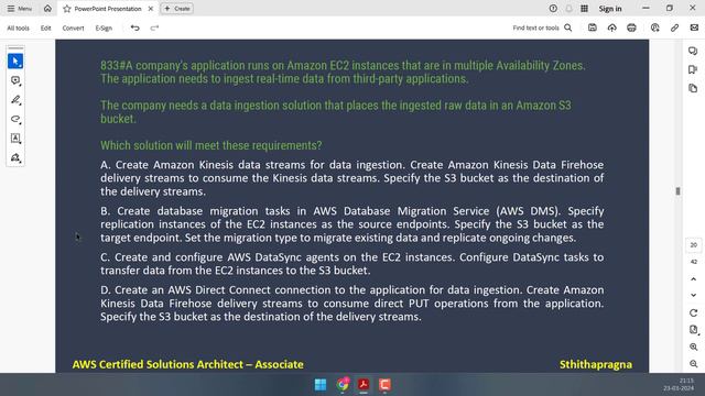 AWS Certified Solutions Architect Associate Exam Questions Dumps - MAR 2024 (SAA-C03) смотреть онлайн