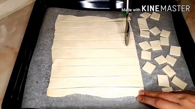 Мясной пирог, Тортик, Пицца и Десерт! 4 РЕЦЕПТОВ ИЗ СЛОЕНОГО ТЕСТА! Всё очень быстро!!! смотреть онлайн