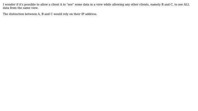 Databases: How to grant select on a view ... based on IP adress? смотреть онлайн