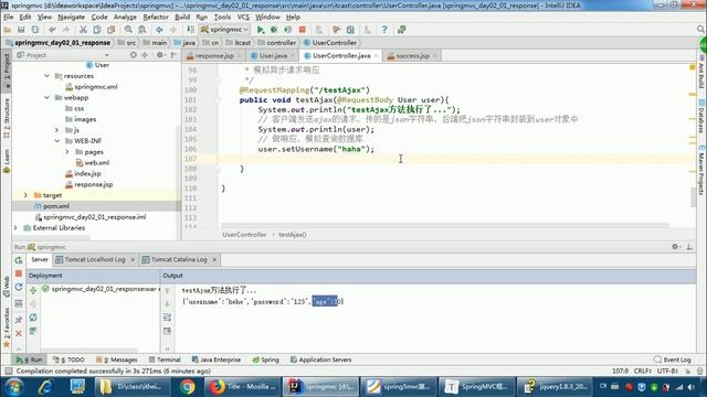 SpringMVC 04 SpringMVC返回值类型及响应数据类型 031响应json数据之响应json格式数据 смотреть онлайн
