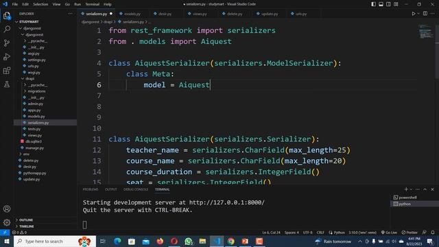 Python Django RestAPI Bangla Tutorial | How to Create Model Serializer in Django REST API смотреть онлайн