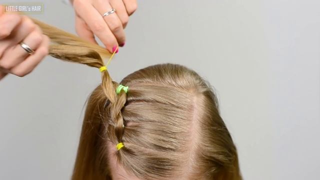 PULL THROUGH BRAID with Ponytail & Braided Bun (Quick and Easy hairstyle for Girls #70) смотреть онлайн