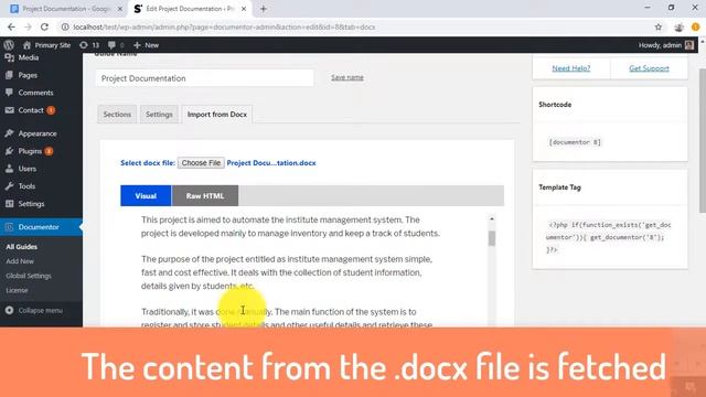 Import Word docx File Documentor WordPress Guide смотреть онлайн