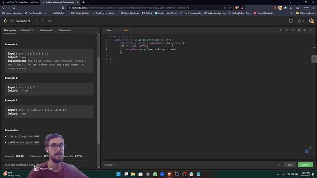 Solving the 'Unique Number of Occurrences' Problem in Java LeetCode 75 Study Plan смотреть онлайн