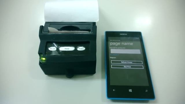 Test printing from Lumia 520 to Bluetooth printer смотреть онлайн