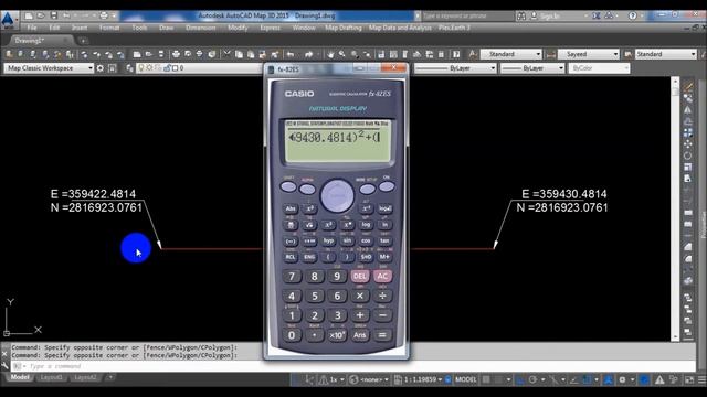 How to Find the Distance Between Two Points or Coordinates with Calculator & AutoCad смотреть онлайн