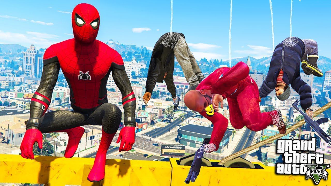ЧЕЛОВЕК ПАУК ВДАЛИ ОТ ДОМА В ГТА 5 МОДЫ! SPIDER-MAN ОБЗОР МОДА В GTA 5! ИГРЫ ГТА ВИДЕО MODS смотреть онлайн