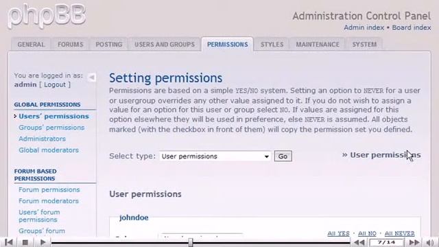 How to manage user permissions in phpBB - phpBB Tutorials смотреть онлайн