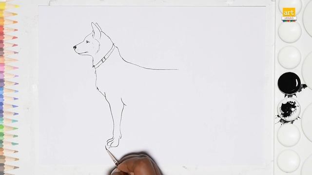 Village Dog drawing easy | How to draw Village Dog simply смотреть онлайн