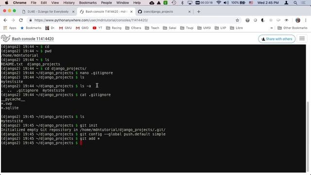 Using GitHub With Django and PythonAnywhere смотреть онлайн