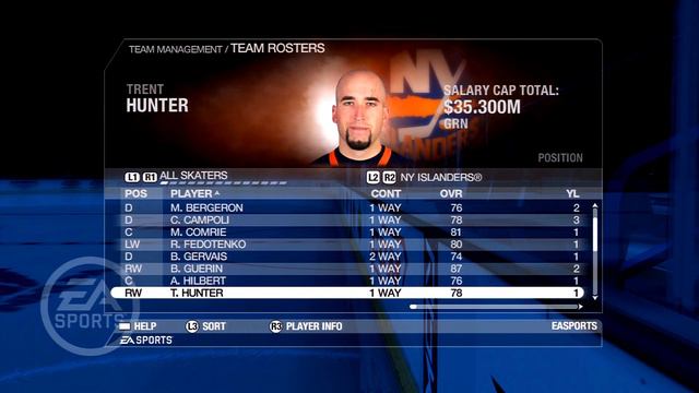 NHL 08 New York Islanders Overall Player Ratings смотреть онлайн