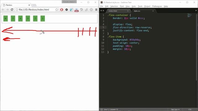 Flexbox CSS. Управление осями