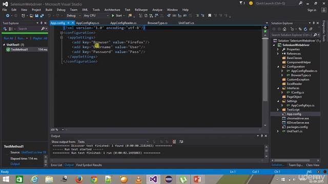 1. Selenium C# || Reading the Configuration from App.config file. смотреть онлайн