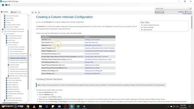 ASPEN HYSYS tutorial on sizing Distillation column смотреть онлайн