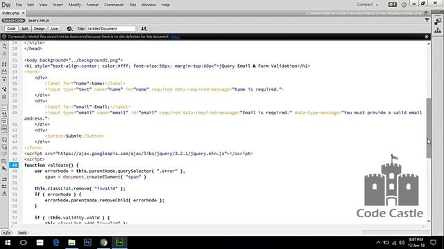 Simple Jquery Form Validation Example, Jquery Form Validation On Submit смотреть онлайн
