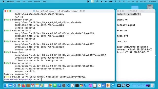 Connecting a Bluetooth Keyboard and Mouse to a Raspberry Pi (using command line) смотреть онлайн