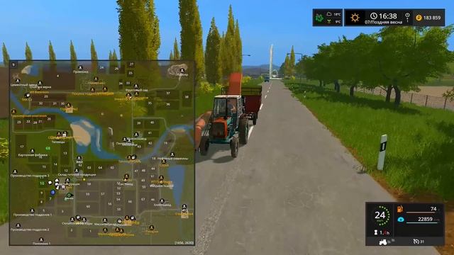 ЗАГОТОВКА ТРАВЫ ЖИВОТНЫМ! РАБОТА ТРАКТОРОВ НА ПОЛЯХ! смотреть онлайн