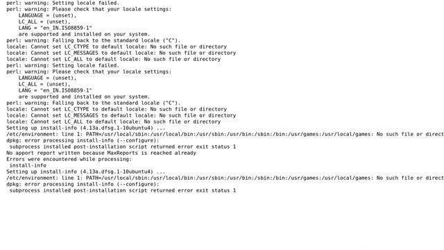 Ubuntu: How to fix the "Setting locale failed" error while installing vim? смотреть онлайн