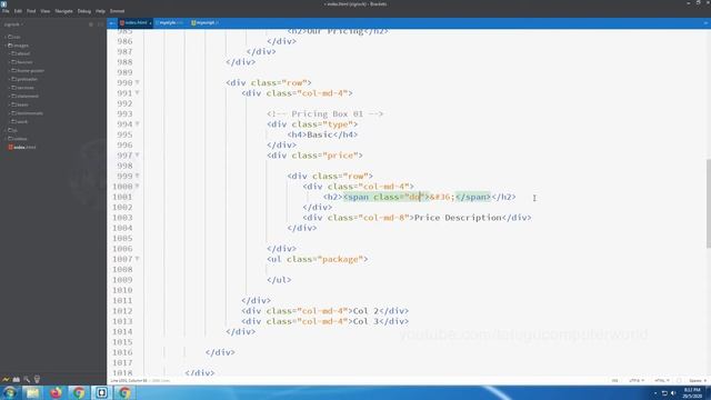 #64 How to Build Website using Html, CSS, JS, jQuery, Bootstrap - Building Pricing Section HTML смотреть онлайн