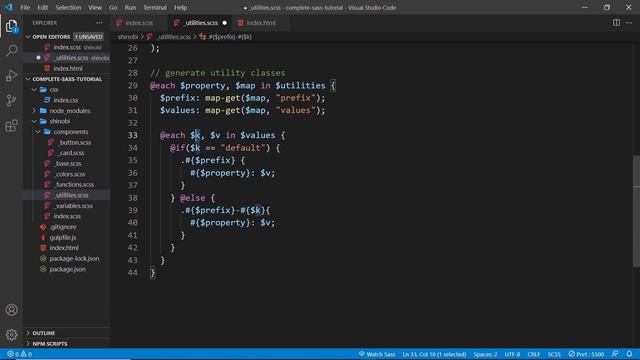 SASS Tutorial (build your own CSS library) #14 - Making Utility Classes смотреть онлайн