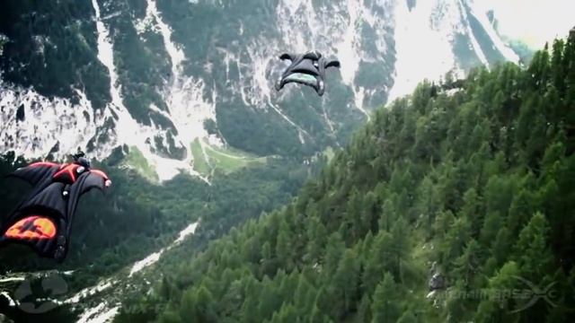 Красивый полет в вингсьюте. смотреть онлайн