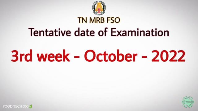 TN MRB FSO Exam Date | Update On TN FSO Exam Date | MCQs Plan For TN MRB FSO As Per Syllabus
