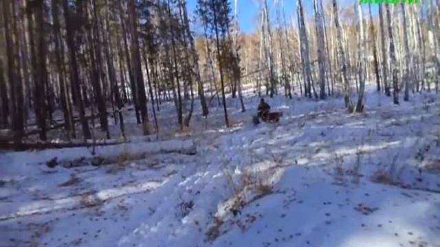 МОТОБЛОК НЕВА. СКОРОСТНОЙ ЗАЕЗД ПО СНЕГУ. смотреть онлайн